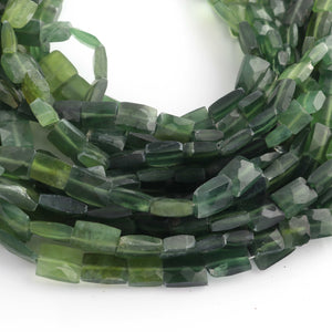 1 Strand Serpentine Faceted Rectangle Briolettes - Chicklet Briolettes 6mmx6mm-14mmx9mm 8 Inch BR03248