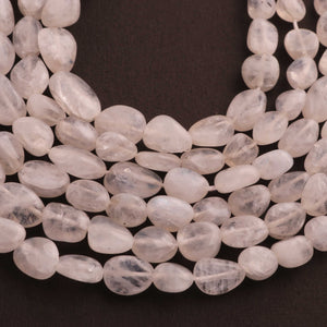 1 Strand Finest quality White Rainbow Moonstone Smooth Assorted Briolettes-  Assorted Beads 6mmx6mm-18mmx10mm 18 Inch BR1644