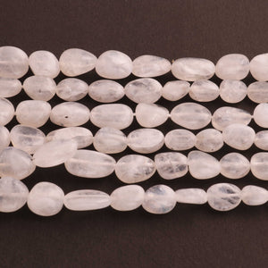 1 Strand White Rainbow Moonstone Smooth Briolettes  -Oval Shape Briolettes - 5mm-7mm - 14mm-9mm -18 Inches BR1679