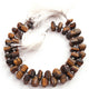 1  Strand Brown Tiger Eye Faceted Briolettes -fancy Shape Briolettes - 9mmx 9mm -4mmx9mm-9 Inches BR1659