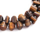 1  Strand Brown Tiger Eye Faceted Briolettes -fancy Shape Briolettes - 9mmx 9mm -4mmx9mm-9 Inches BR1659