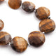 1  Strand Brown Tiger Eye Faceted Briolettes -Coin Shape Briolettes - 13mm - 20mm 9 Inches BR1659