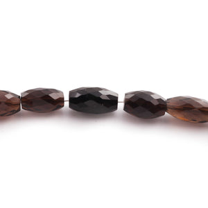 1 Strand Smoky Quartz Faceted  Briolettes -fancy Shape Beads 15mmx10mm-19mmx10mm 8 Inches BR1688