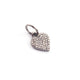 1 Pc Pave Diamond Heart Charm Pendant, 925 Sterling Silver Heart Pendant Pave Diamond Jewelry 17mmx10mm pdc00044 - Tucson Beads