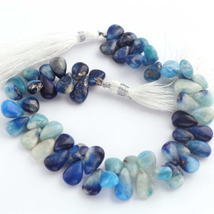 1  Strand Natural Afghanite Smooth Briolettes  -Pear Shape  Briolettes  10mmx7mm-12mmx7mm  8 Inches BR03499 - Tucson Beads