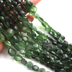 1 Strand Serpentine Faceted Coin Shape Briolettes - Coin Beads 6mm-11mm 10 Inches BR1671