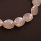 1 Strand Silverite Chalcedony Faceted  Briolettes - Oval Shape Beads 14mmx12mm-16mmx14mm 8 Inches BR1675