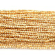 1 Long Strand  Gold Pyrite Micro Faceted Tiny Rondelles Balls Beads - Gold Pyrite Roundles Beads 3mm 12 Inches RB174