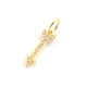 1 PC Pave Diamond Arrow Charm Yellow Gold Vermeil Pendant , 20mmx5mm PDC00052 - Tucson Beads