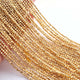 1 Long Strand  Gold Pyrite Micro Faceted Tiny Rondelles Balls Beads - Gold Pyrite Roundles Beads 3mm 12 Inches RB174