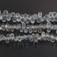 1 Strand Aquamarine Faceted Tear Shape Briolettes  - Faceted Briolettes - 6mmx4mm-13mmx9mm - 7.5 Inches  BR320 - Tucson Beads