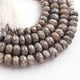 1 Strand Gray Moonstone Silver Coated Faceted Rondelles -  8mm-11mm 7.5 Inches BR1708