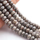 1 Strand Gray Moonstone Silver Coated Faceted Rondelles -  8mm-11mm 7.5 Inches BR1708