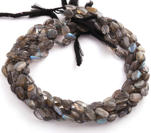 1 Strand Labradorite Smooth  Briolettes  -Oval Shape Briolettes -10mmx6mm - 8mmx6mm 13.5 Inches BR1713