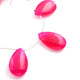 1 Strand Aaa Quality Hot Pink Chalcedony Smooth Pear Shape  Briolettes 27mmx16mm- 8 Inches BR1720