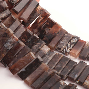 1  Strand Brown Jasper Faceted  Briolettes  -Rectangle Briolettes  -13mmx8mm-30mmx9mm -8.5 Inches BR01588 - Tucson Beads