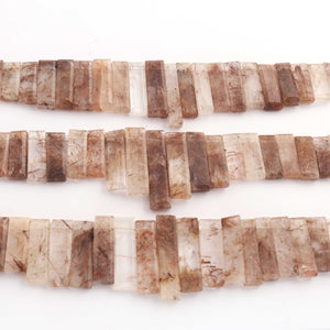 1  Strand  Golden Rutile Faceted Briolettes -Rectangle Shape  Briolettes - 10mmx7mm-32mmx7mm 9 Inches BR0943 - Tucson Beads