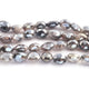 1 Strand Gray Silverite  Faceted Oval Briolettes  -  13mmx8mm 8.5 Inches  BR1797