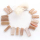 1 Strand Multi Moonstone Smooth Rectangle Briolettes  - 14mmx6mm -36mmx9mm 8.5 Inches BR1795