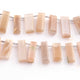 1 Strand Multi Moonstone Smooth Rectangle Briolettes  - 14mmx6mm -36mmx9mm 8.5 Inches BR1795