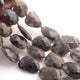 1 Long Strand Black Agate Faceted  Assorted Briolettes  - Assorted Briolettes  22mmx13mm-18mmx15mm-12 Inches BR1757