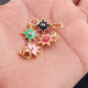 1 Pc Pave Diamond Enamel Star Pendant, Yellow Gold Vermeil, 13mmx10mm Bakelite Pendant in 10 Colors, You Choose PDC00162