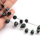 1 Strand  Dyed Emerald Faceted Tear Drop Briolettes- Emerald Gemstone Briolette 7mmx4mm-13mmx9mm BR1759