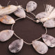 1 Strand Dendrite opal  Faceted Pear Briolettes  -Pear Shape Briolettes  - 20mmx30mm- 9 Inches BR1784