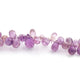 1  Strand  Amethyst  Faceted Briolettes  -Tear Shape  Briolettes - 8mmx5mm -6.5 Inches BR1790