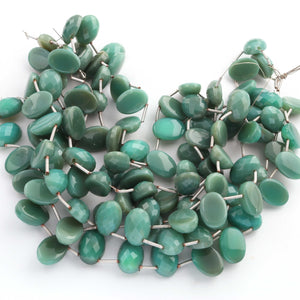 1 Long Strand Amazonite Smooth Oval Briolettes  -   14mmx14mm - 19mmx18mm 8 Inches long BR1766