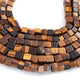 1 Long  Strand Brown Tiger Eye Cube Briolettes - Box Shape Beads 5mm-7mm  8 Inches BR1764