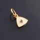 1 Pc Pave Diamond Enamel Trillion Shape Pendant, Yellow Gold Vermeil, 12mmx10mm Bakelite Pendant in 10 Colors, You Choose PDC00157