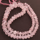 1  Strand Rose Quartz Smooth Rondelles -6mm-14mm 18 Inches BR1767