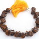 1 Strand Brown Tiger Eye Smooth Carving Briolettes -Heart Shape Briolettes -16mmx16mm-17mmx17mm - 9 Inches BR0428 - Tucson Beads