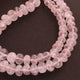 1  Strand Rose Quartz Smooth Rondelles -6mm-14mm 18 Inches BR1767