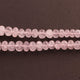 1  Strand Rose Quartz Smooth Rondelles -6mm-14mm 18 Inches BR1767