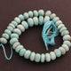 1 Long Strand Amazonite Faceted Rondelles -  7mm-10mm 8 Inches BR1765