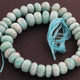 1 Long Strand Amazonite Faceted Rondelles -  7mm-10mm 8 Inches BR1765