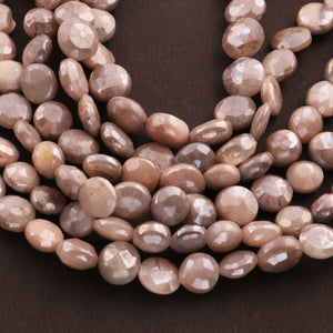 1 Strand Grey Silverite Faceted Briolettes - Coin Shape Beads 7mmx8mm-10mmx10mm 8 Inches BR1762