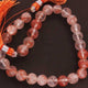 1 Strand Orange Rutile Faceted Ball Beads 7mm 8 Inches BR1810