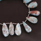 1  Strand Larimar Smooth Briolette - Pear Shape Briolette -29mmx17mm-34mmx22mm 8 Inch. BR1802