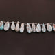 1  Strand Larimar Smooth Briolette - Pear Shape Briolette -29mmx17mm-34mmx22mm 8 Inch. BR1802