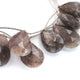 1 Strand Black  Rutile Faceted Briolettes -Pear  Shape  Briolettes - 24mmx16mm-30mmx20mm-9.5 Inches BR1832