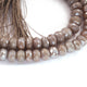 1 Strand Gray Moonstone Silver Coated Faceted Rondelles - Gray Moonstone  7mm-8mm 7.5 Inches BR1836