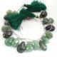 1  Strand  Green Rutile Faceted Briolettes -Pear  Shape  Briolettes - 20mmx13mm-29mmx19mm-10 Inches BR1831