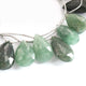 1  Strand  Green Rutile Faceted Briolettes -Pear  Shape  Briolettes - 20mmx13mm-29mmx19mm-10 Inches BR1831