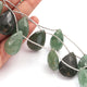 1  Strand  Green Rutile Faceted Briolettes -Pear  Shape  Briolettes - 20mmx13mm-29mmx19mm-10 Inches BR1831