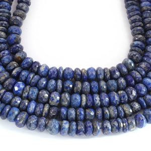 1 Strand Lapis lazuli Faceted Rondelles -  5mm-7mm 13 Inches BR1835