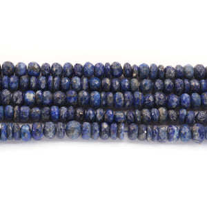 1 Strand Lapis lazuli Faceted Rondelles -  5mm-7mm 13 Inches BR1835