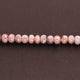 1  Strand Peach Moonstone Silver Coated Faceted Roundelles - Gemstone Beads 3mm-7mm 14 Inches BR1848